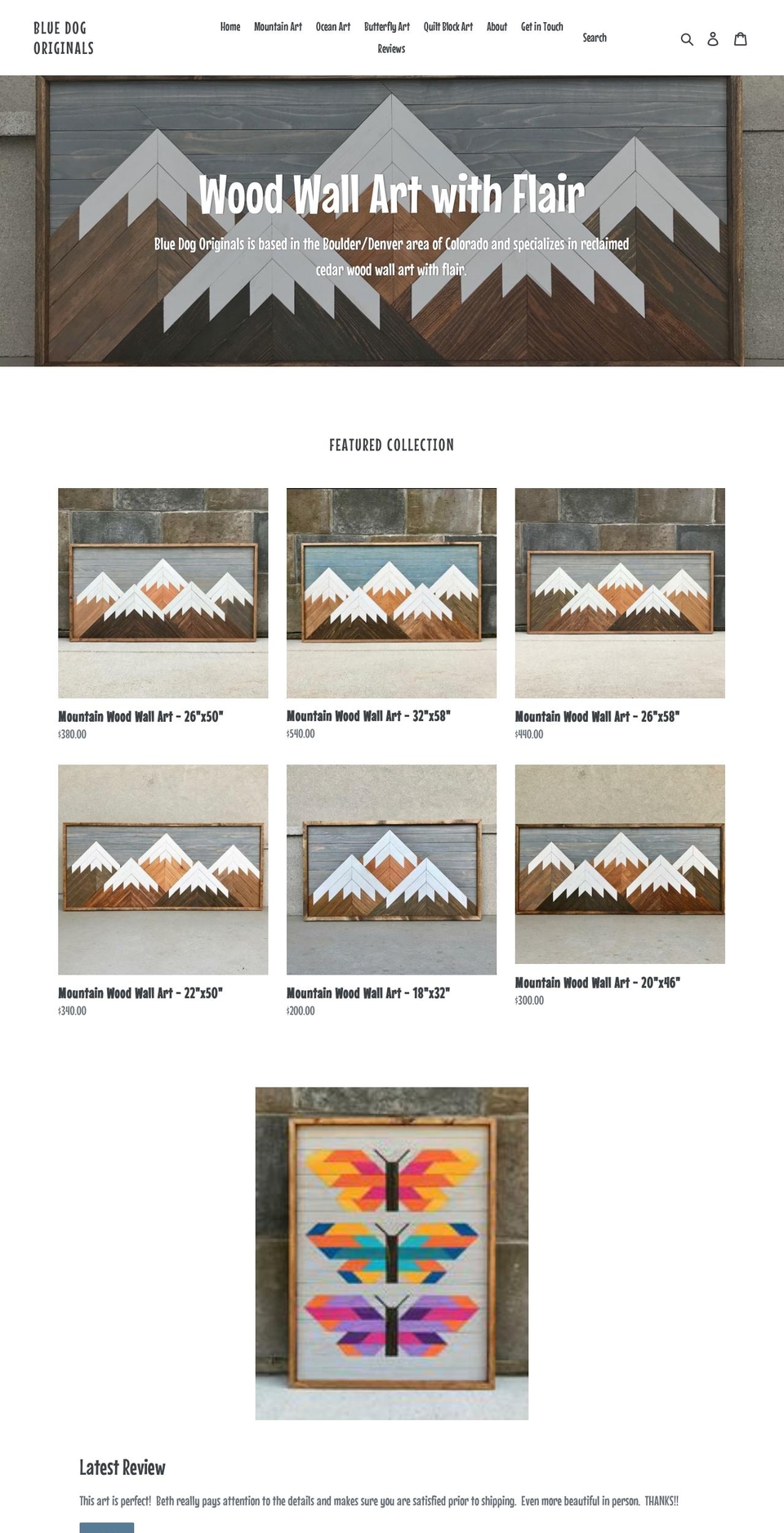 bluedogoriginals.com — Shopify storefront screenshot