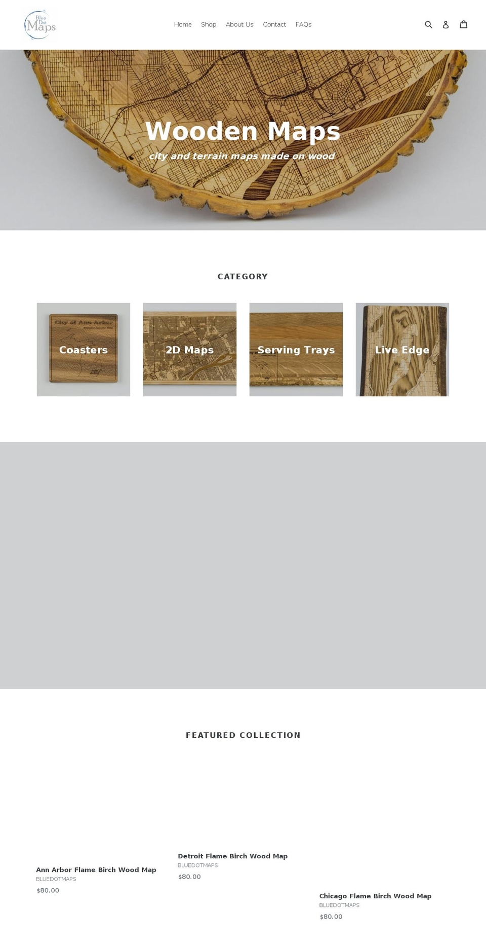 bluedotmaps.com — Shopify storefront screenshot