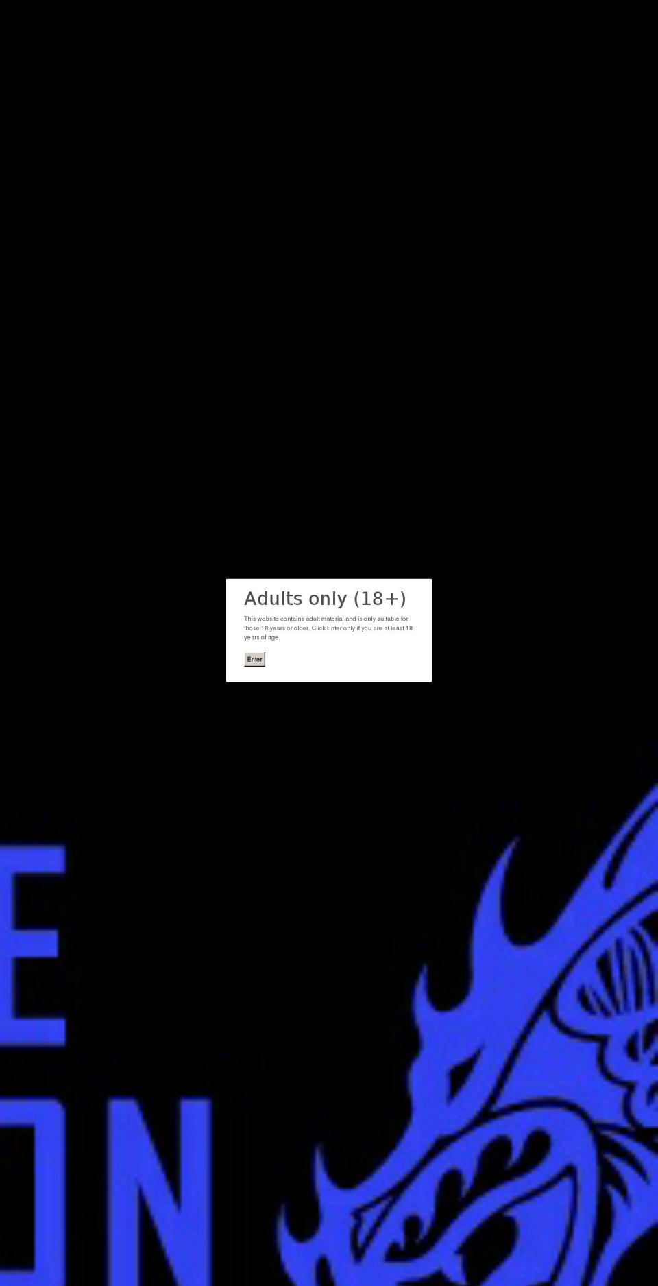 bluedragonvaporshop.com shopify website screenshot