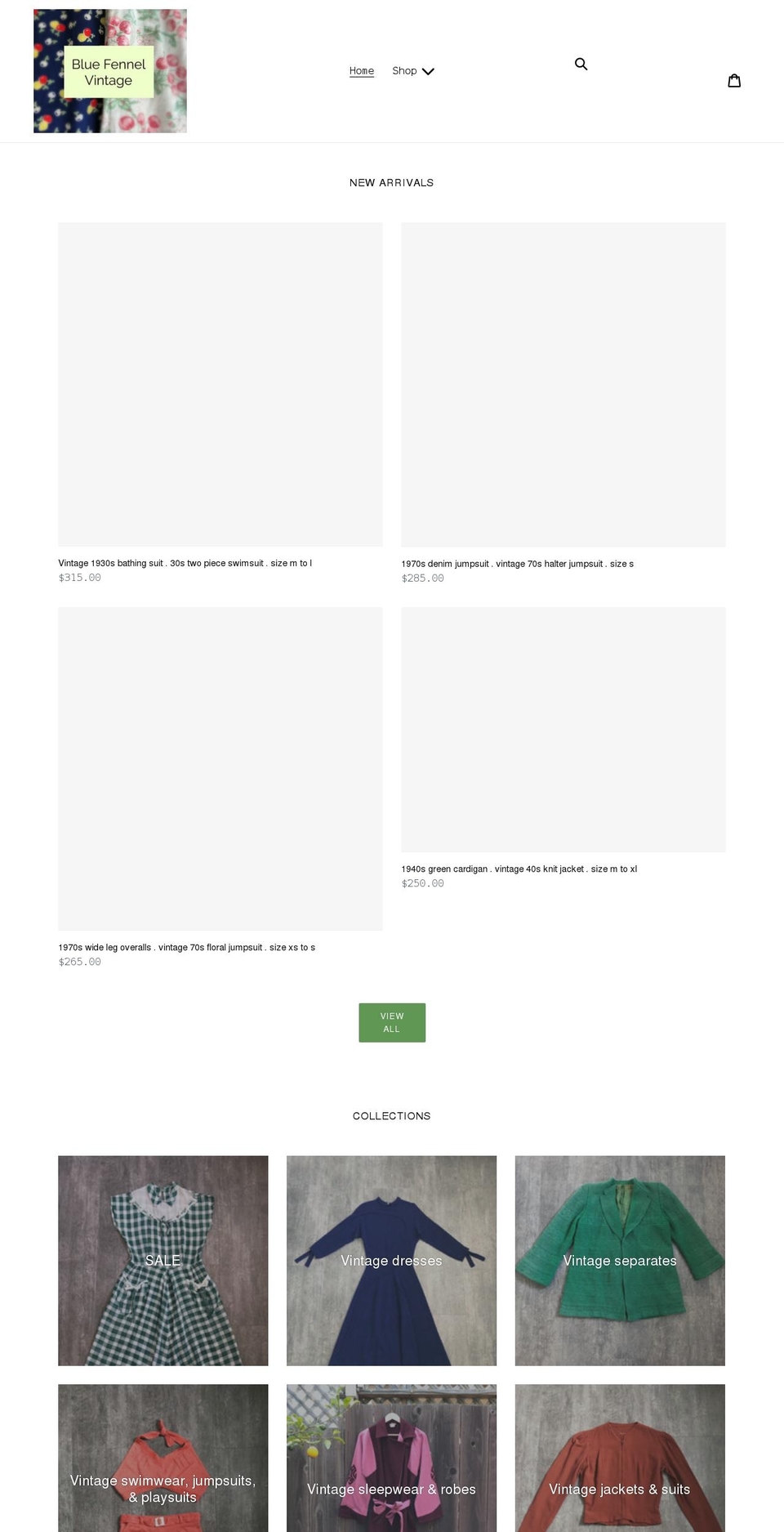 bluefennel.com shopify website screenshot