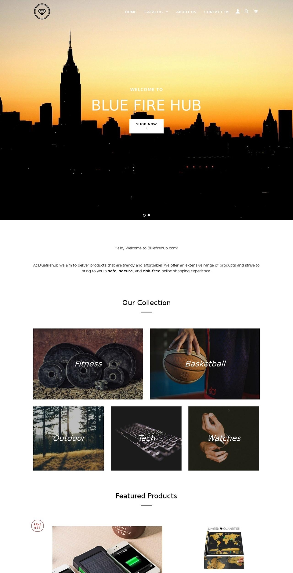 bluefirehub.com shopify website screenshot
