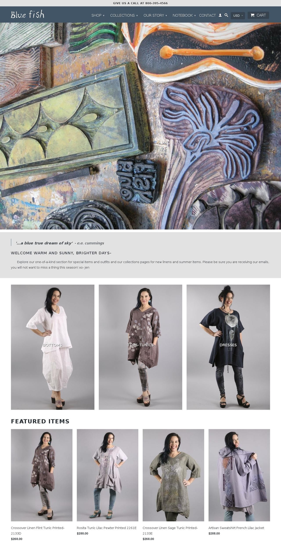 bluefishclothing.com shopify website screenshot