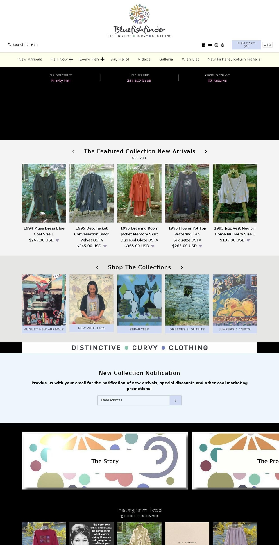 bluefishfinder.com shopify website screenshot