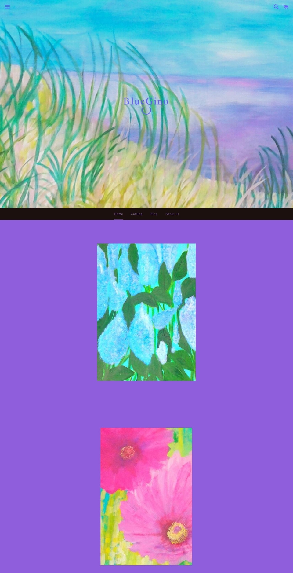 bluegino.com shopify website screenshot