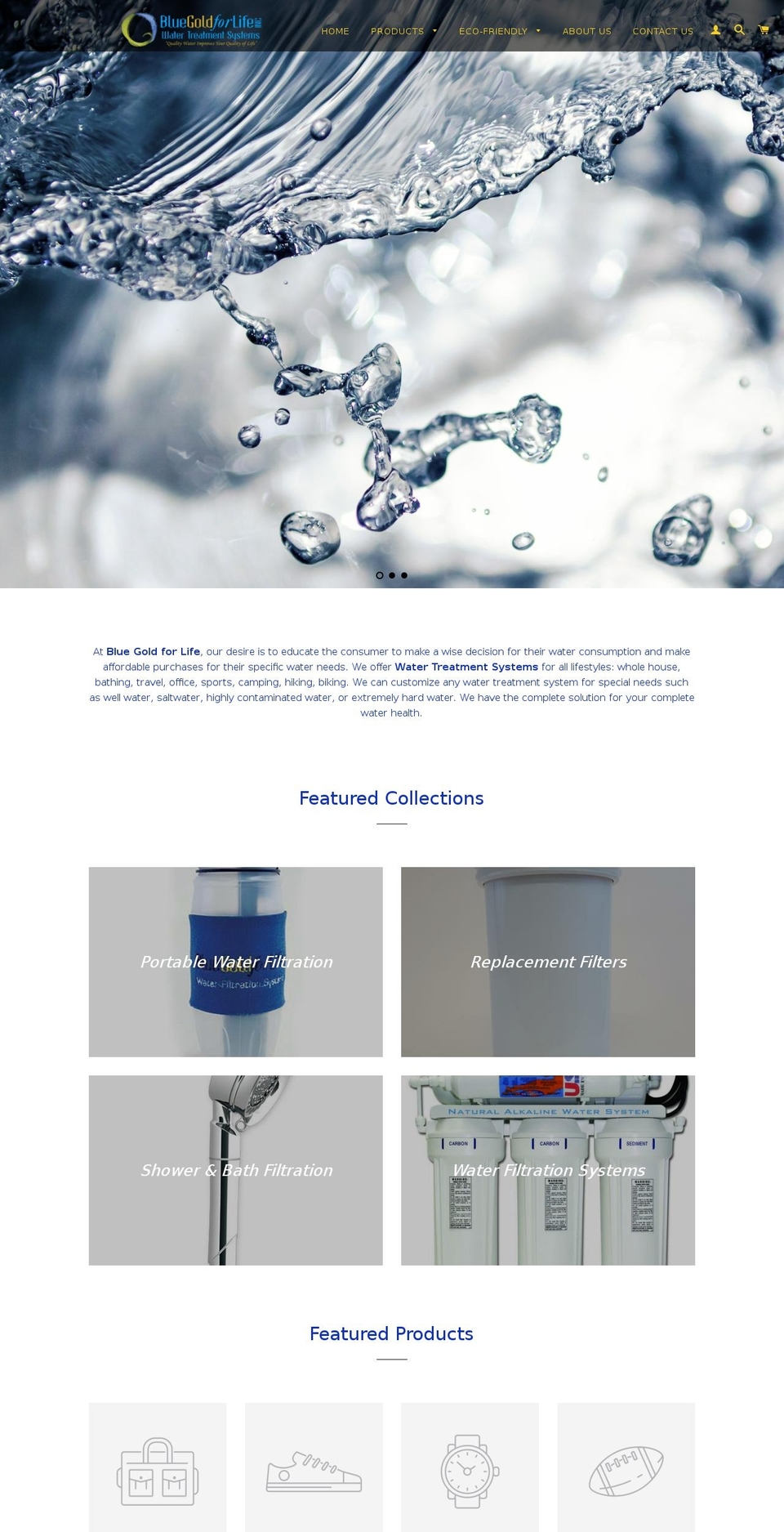 bluegoldforlife.com shopify website screenshot