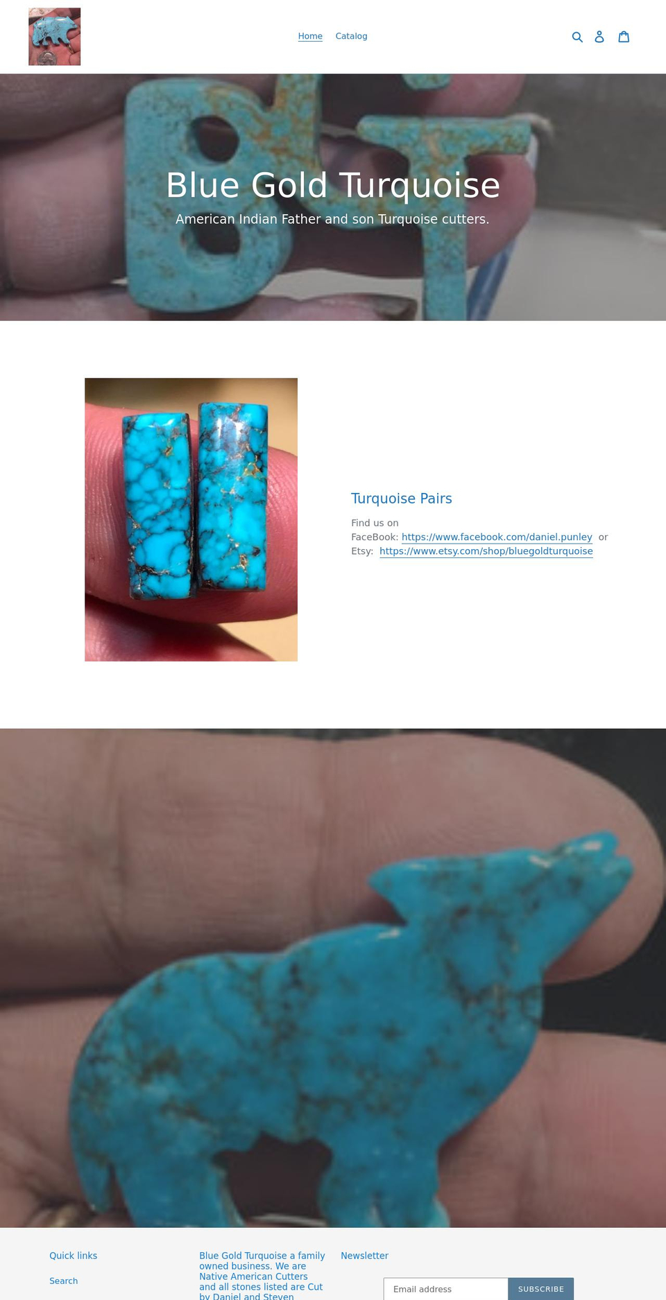 bluegoldturquoise.com shopify website screenshot