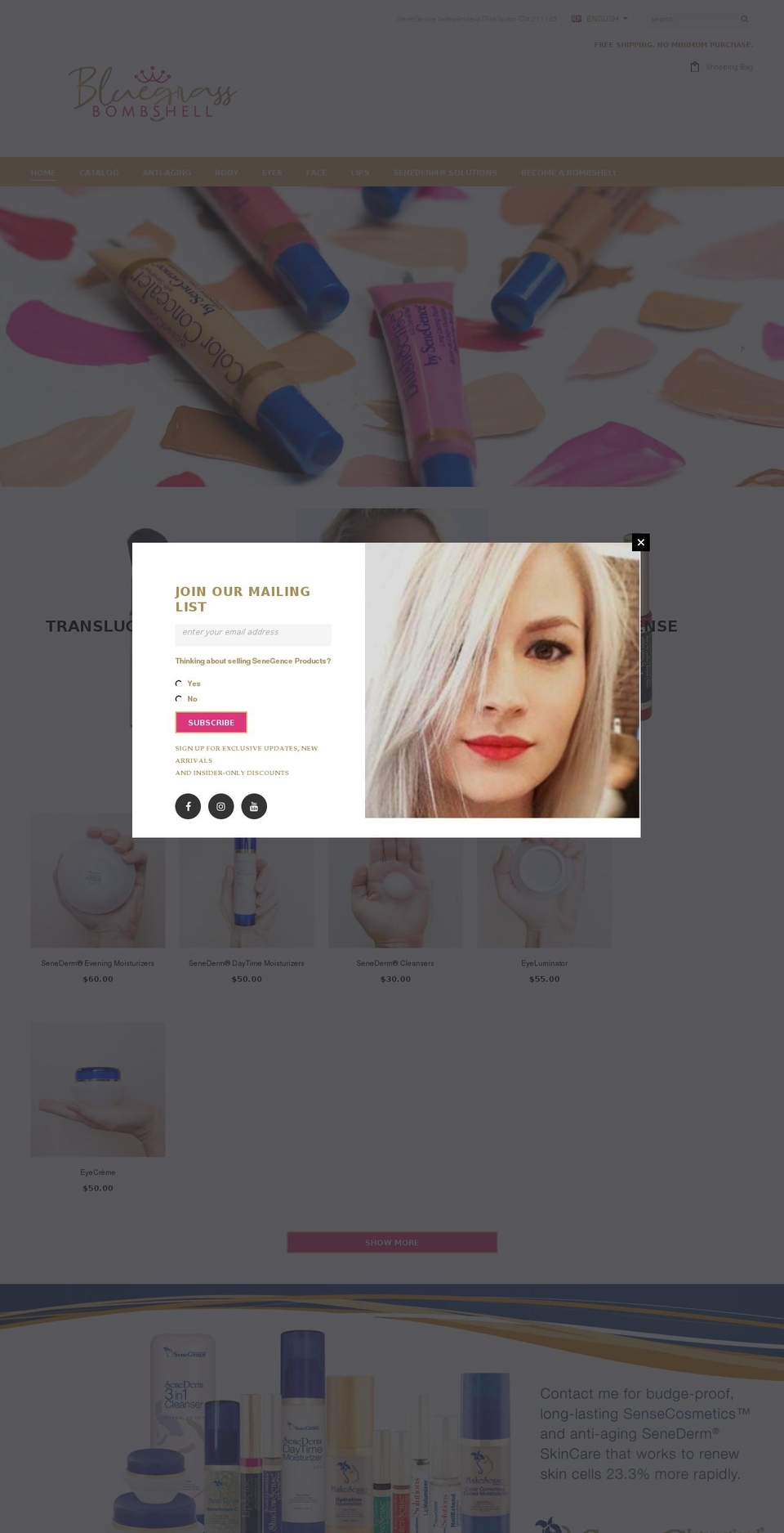 bluegrassbombshell.com shopify website screenshot
