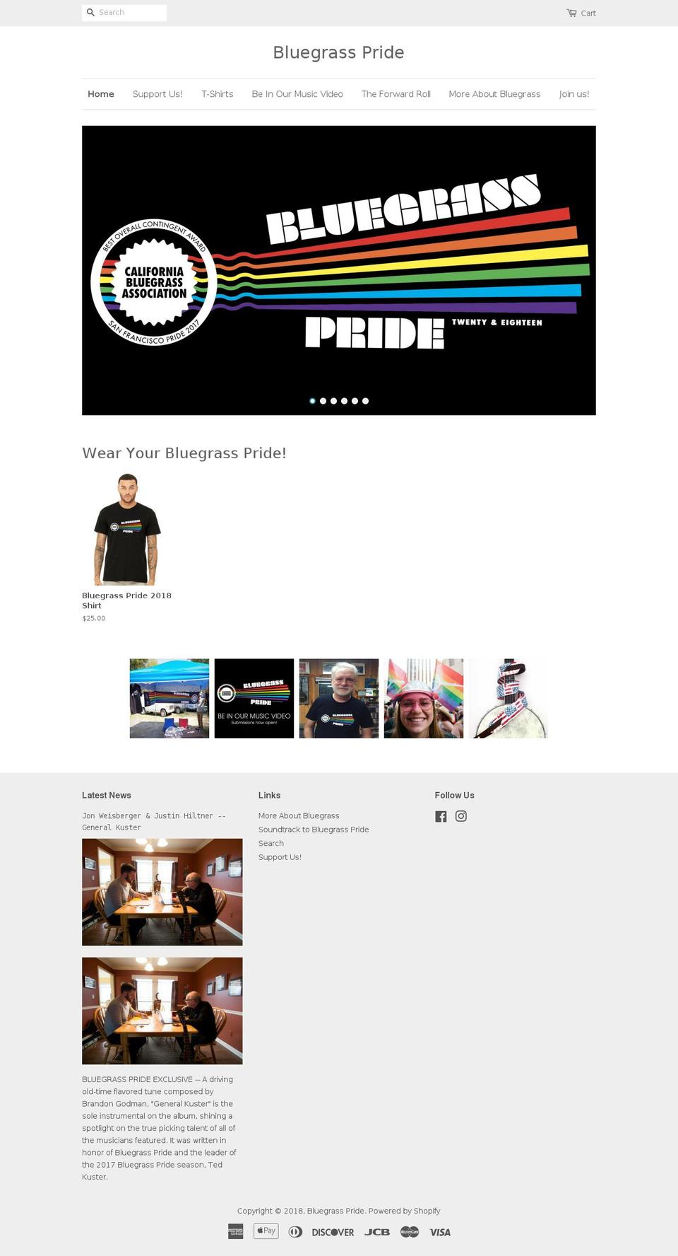 bluegrasspride.myshopify.com shopify website screenshot