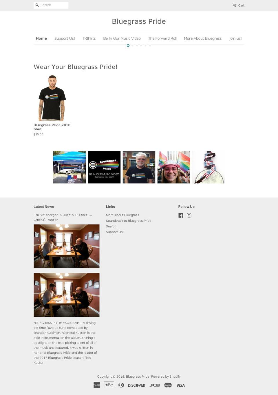 bluegrasspride.net shopify website screenshot