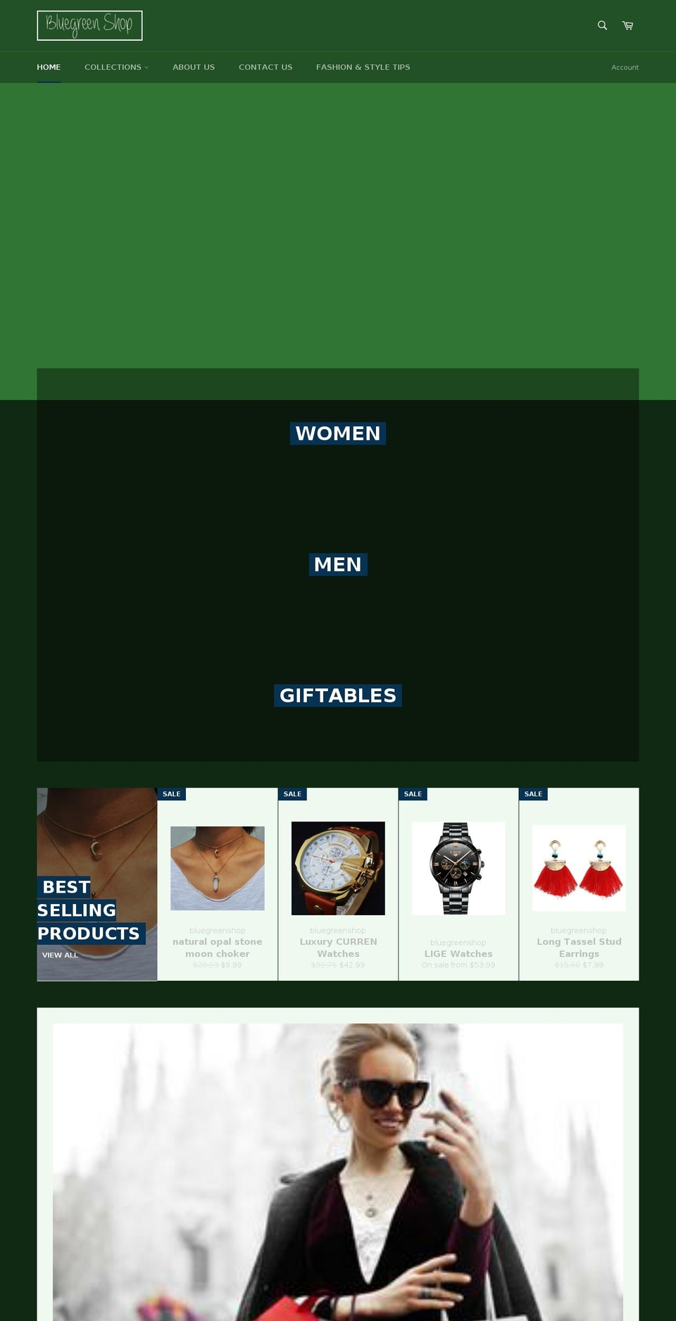 bluegreenshop.com — Shopify storefront screenshot