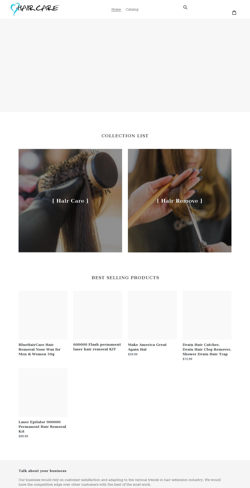 bluehaircare.com shopify website screenshot