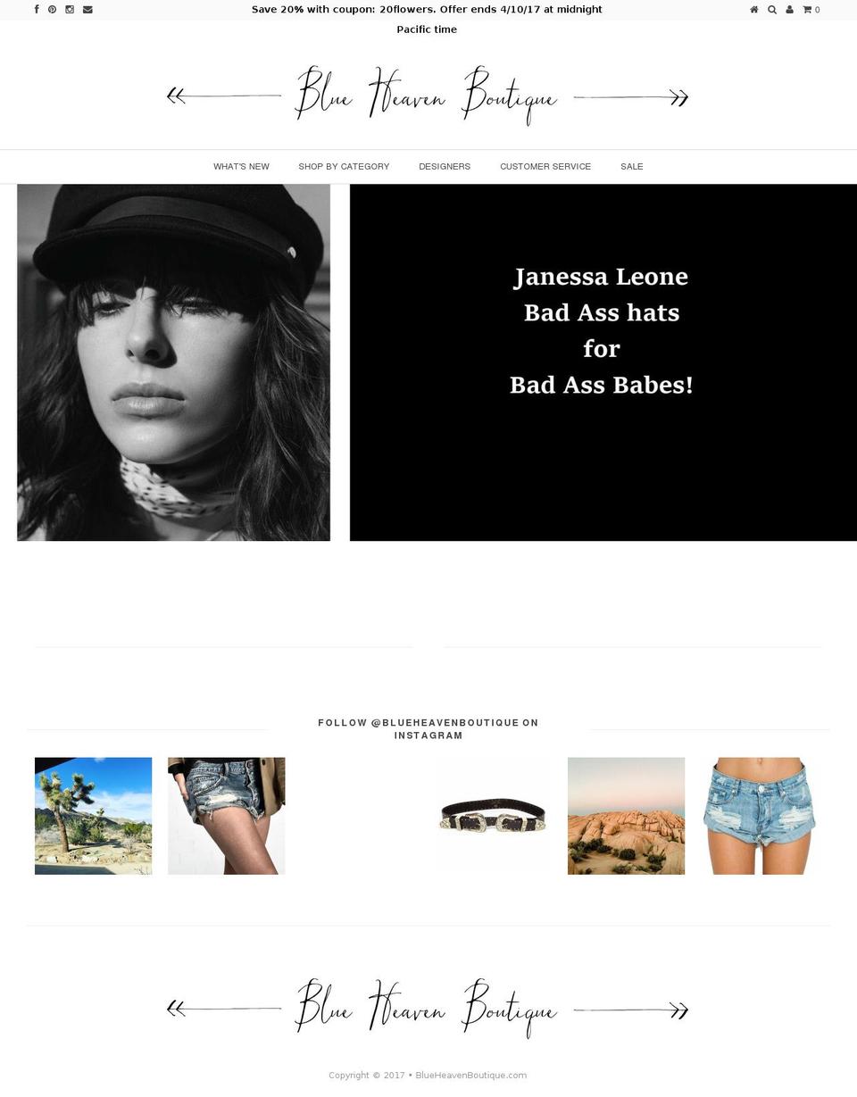 blueheavenboutique.com shopify website screenshot
