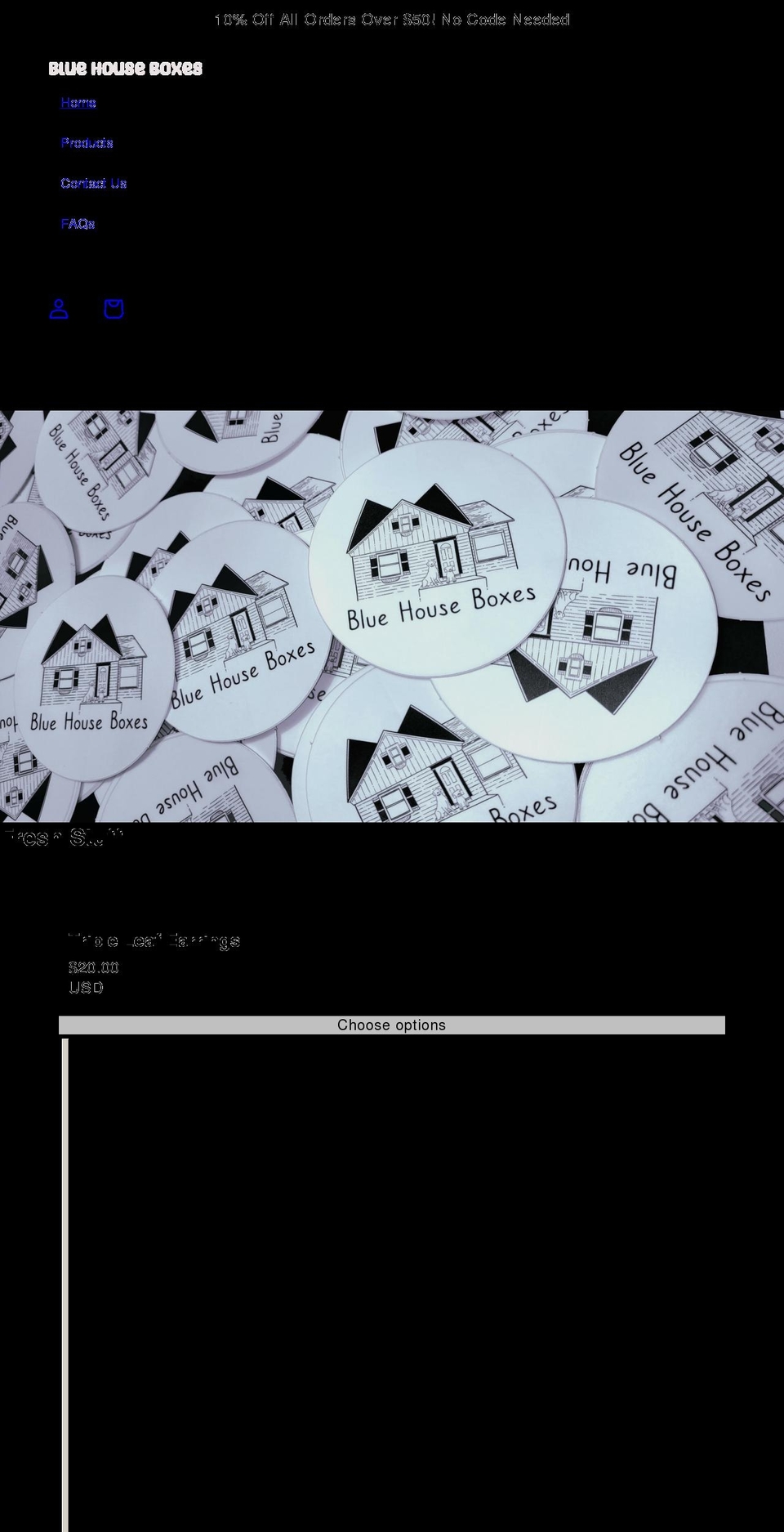 bluehouseboxes.com shopify website screenshot