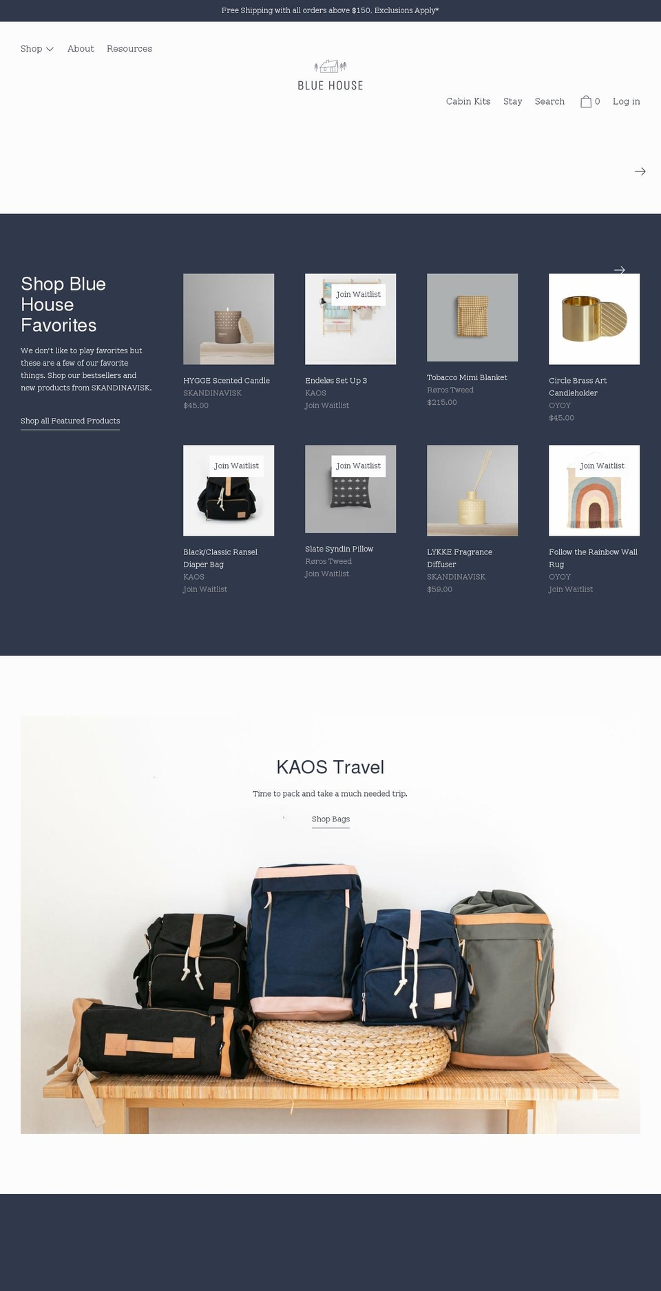 bluehousegoods.com shopify website screenshot
