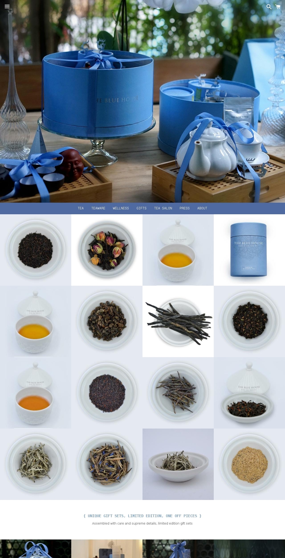 bluehousetea.com shopify website screenshot