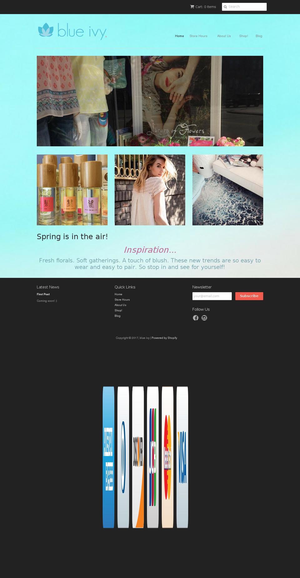 blueivycontemporary.com shopify website screenshot