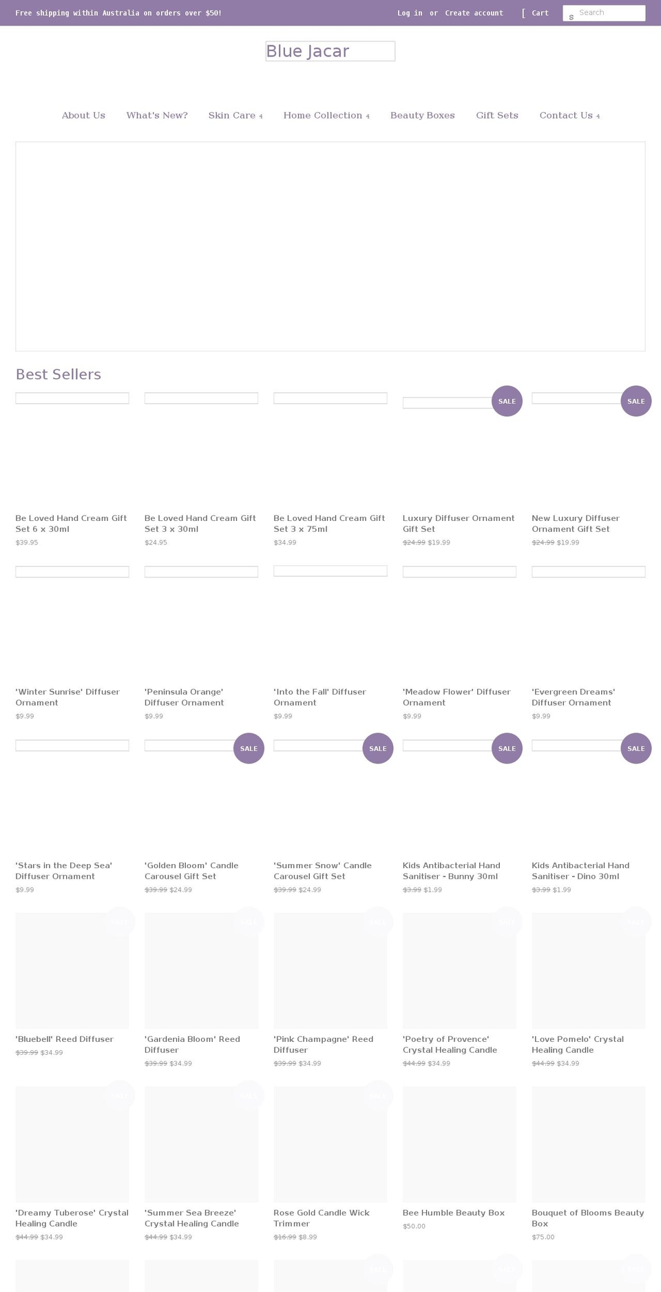 bluejacar.com.au shopify website screenshot
