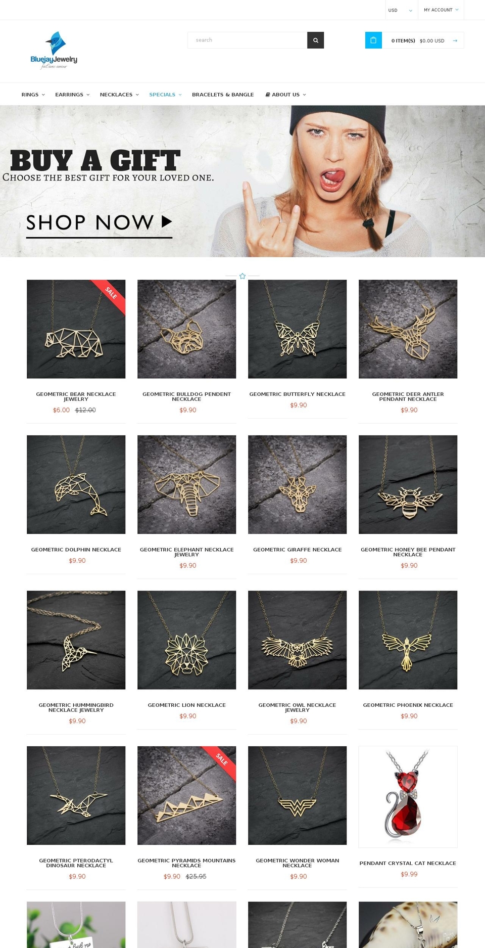 bluejay-jewelry.com shopify website screenshot