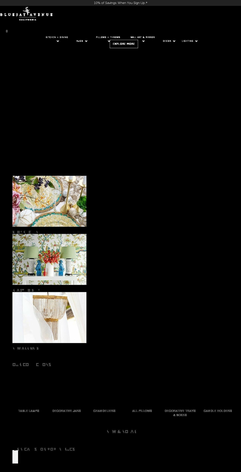 bluejayavenue.com shopify website screenshot
