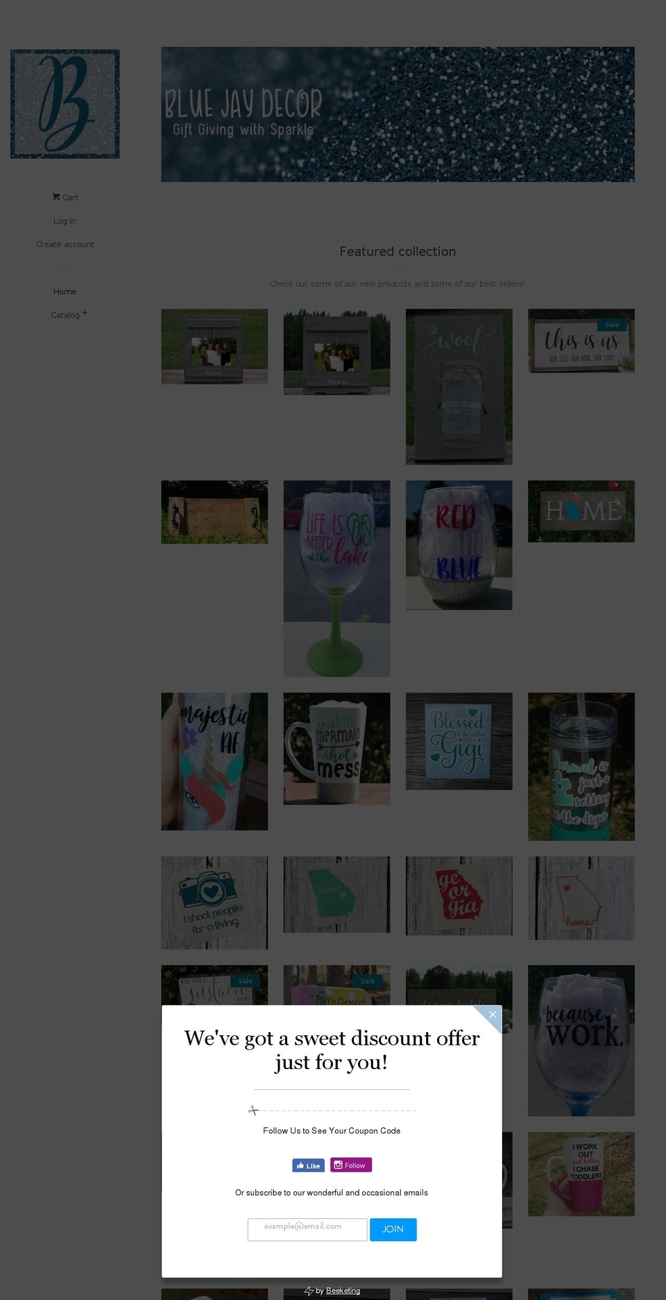 bluejaydecor.com — Shopify storefront screenshot