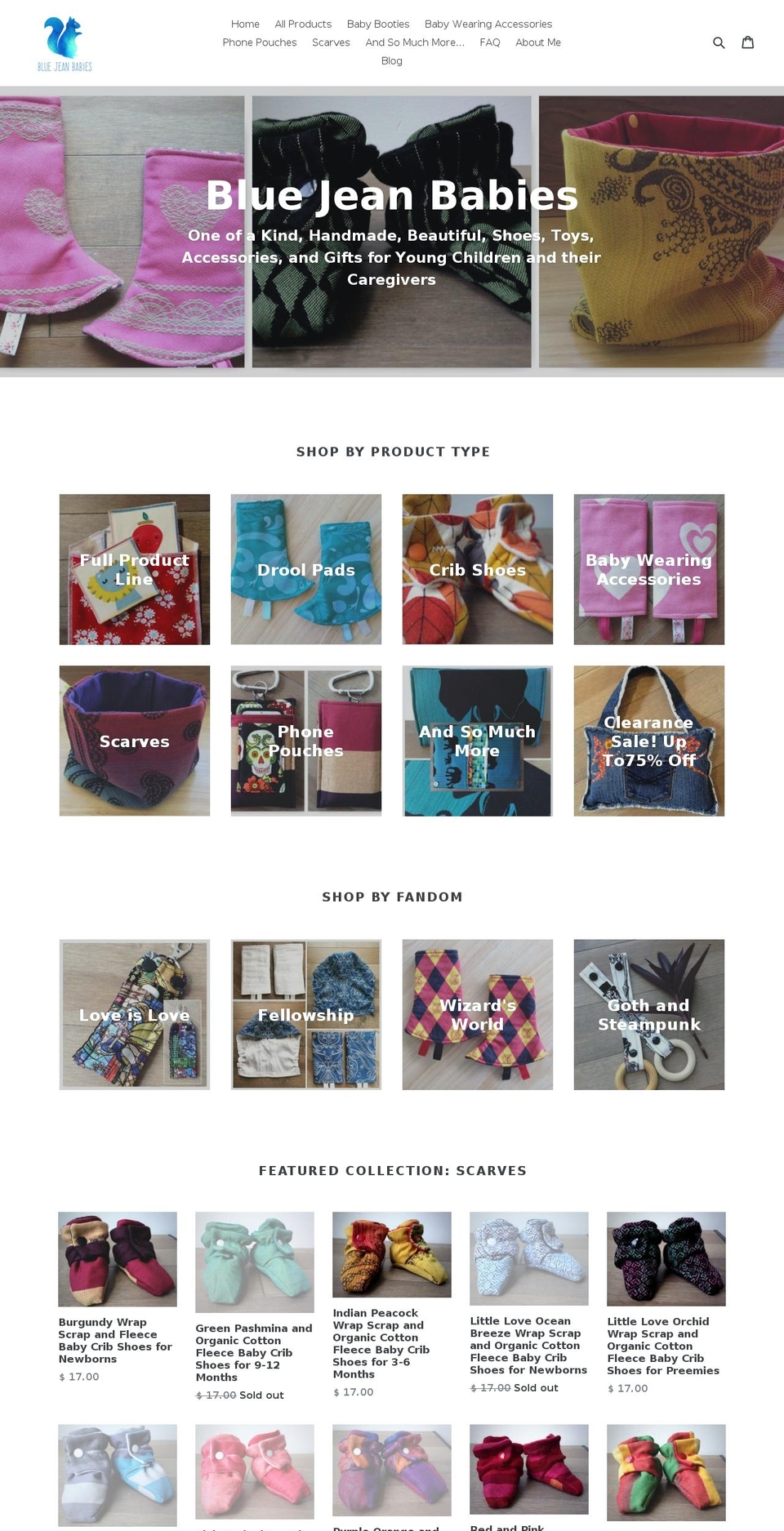 bluejeanbabies.com shopify website screenshot