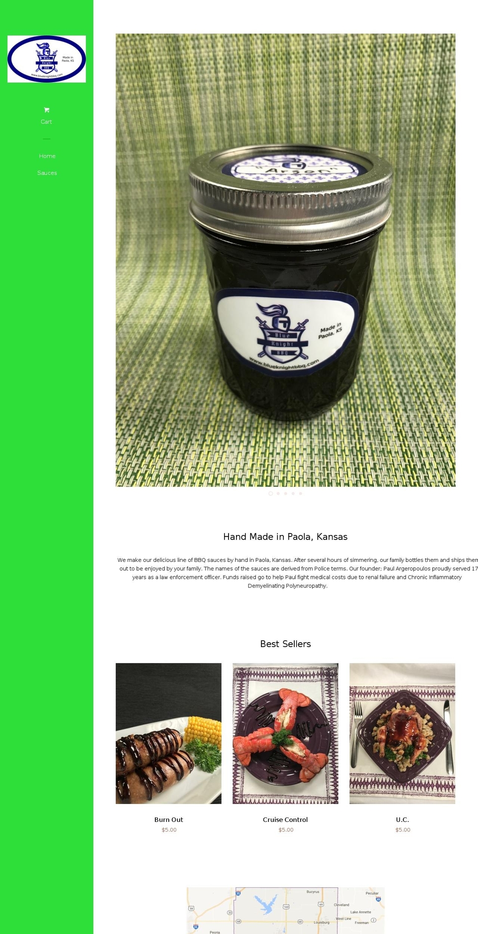 blueknightbbq.com shopify website screenshot