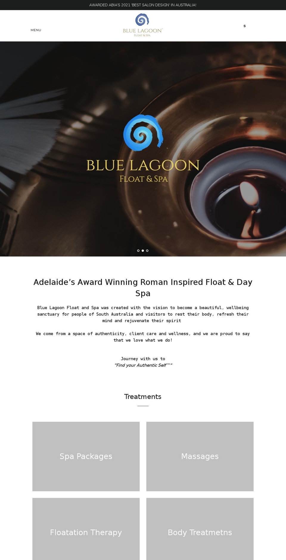 bluelagoonfloatandspa.com.au shopify website screenshot