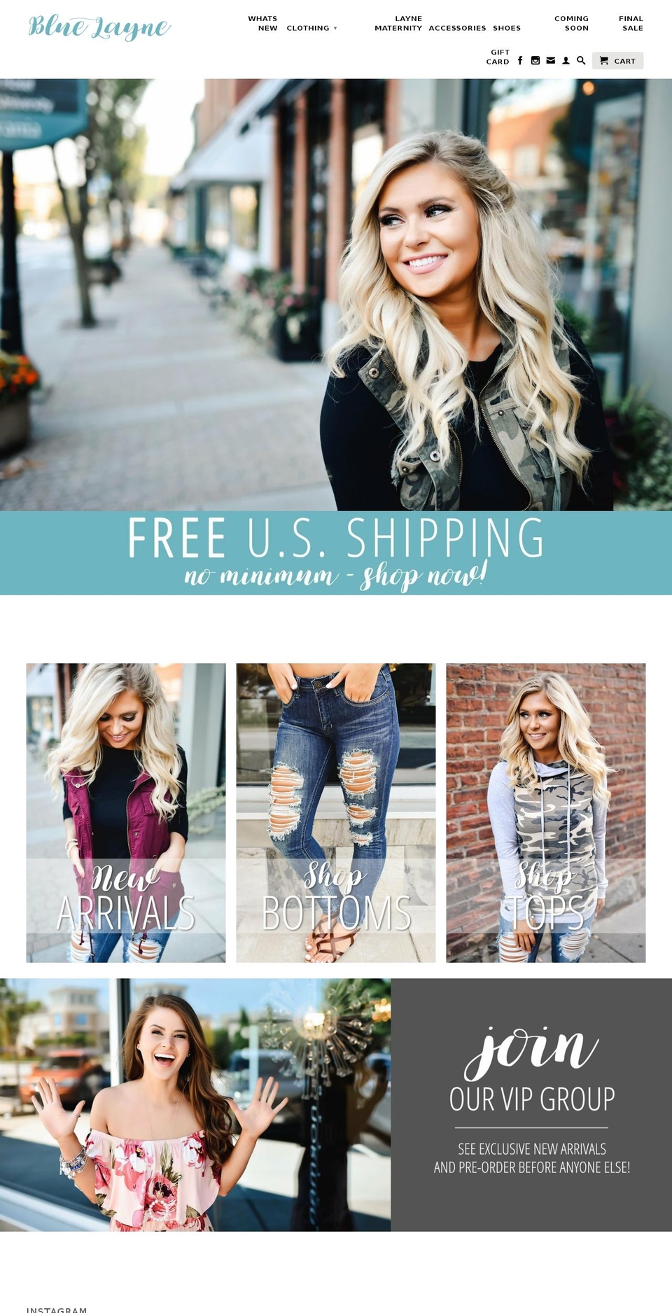 bluelayne.com shopify website screenshot