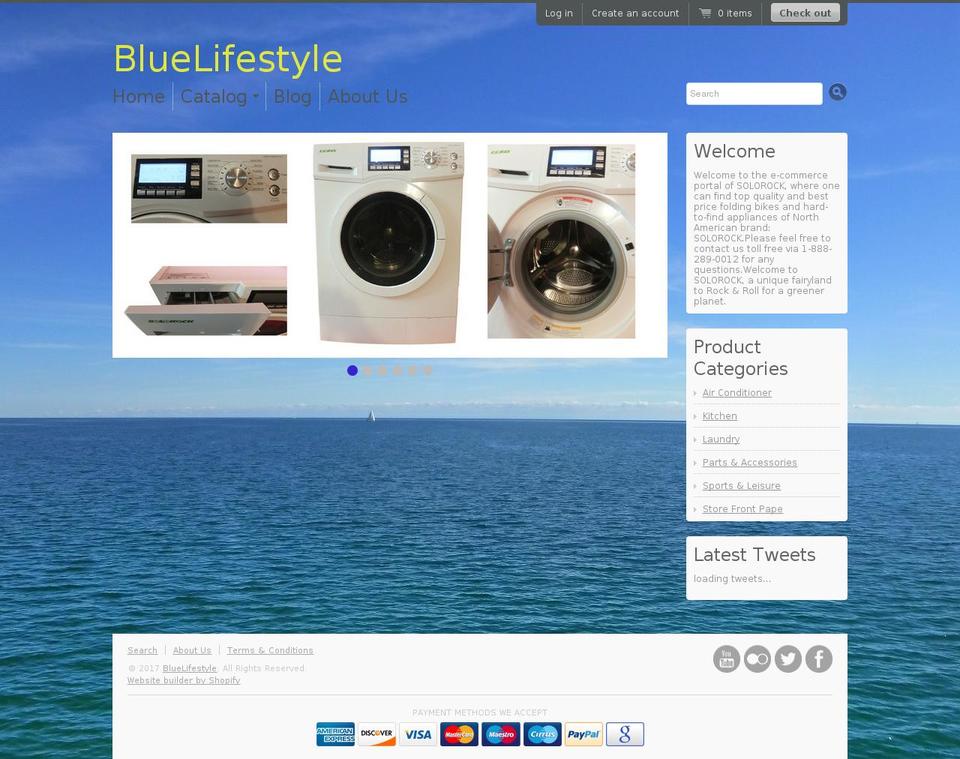 Radiance Shopify theme site example bluelifestyle.ca