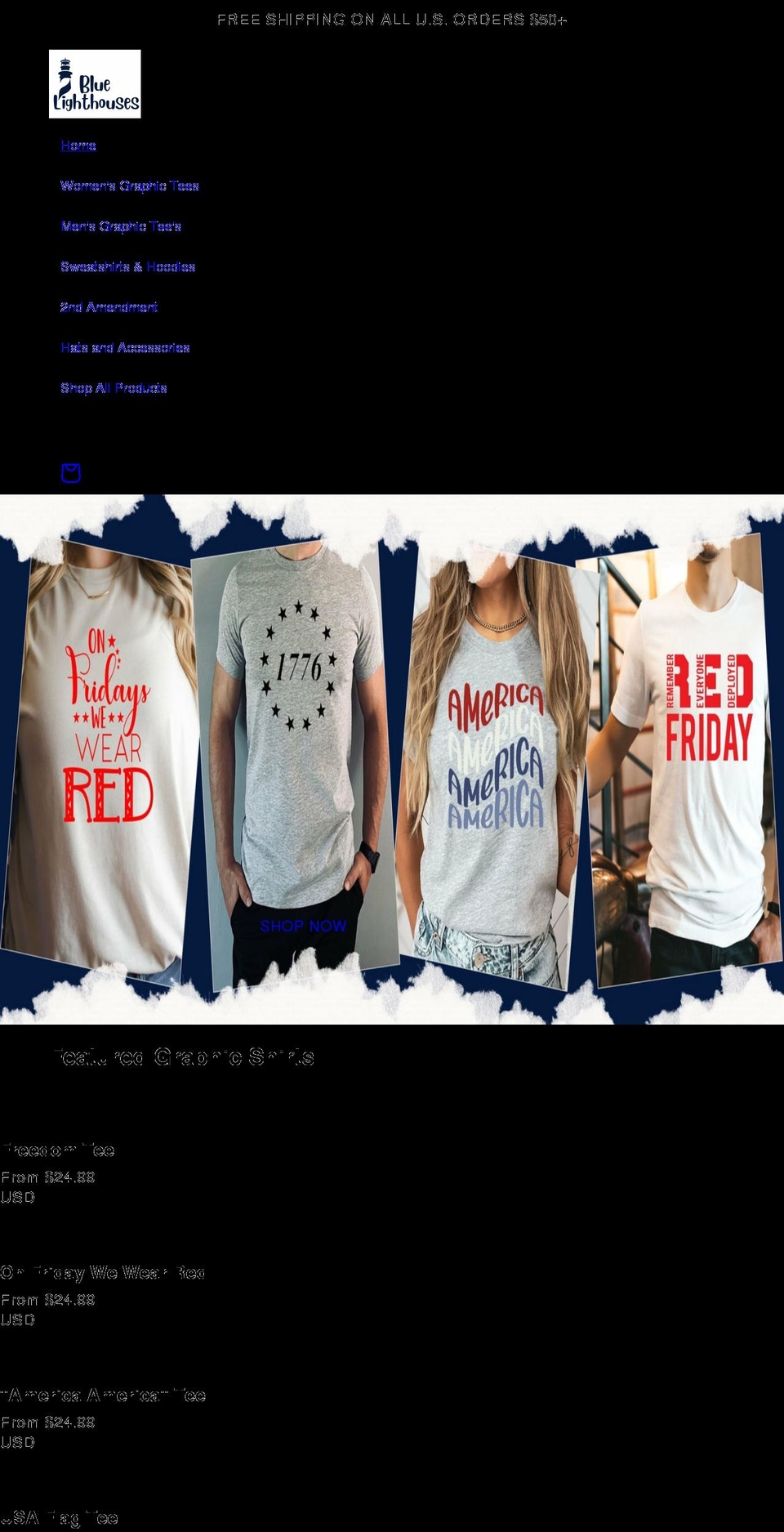 Meaghan's Work Shopify theme site example bluelighthouses.com
