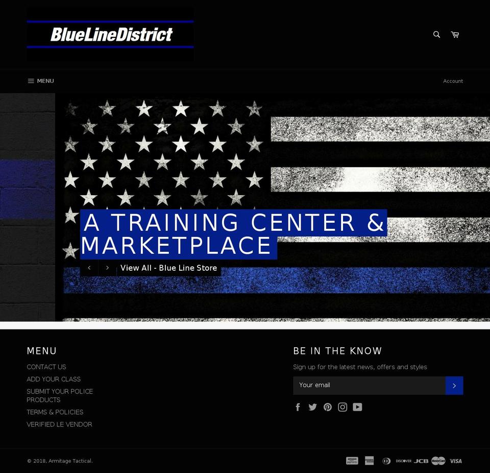 bluelinedistrict.com — Shopify storefront screenshot