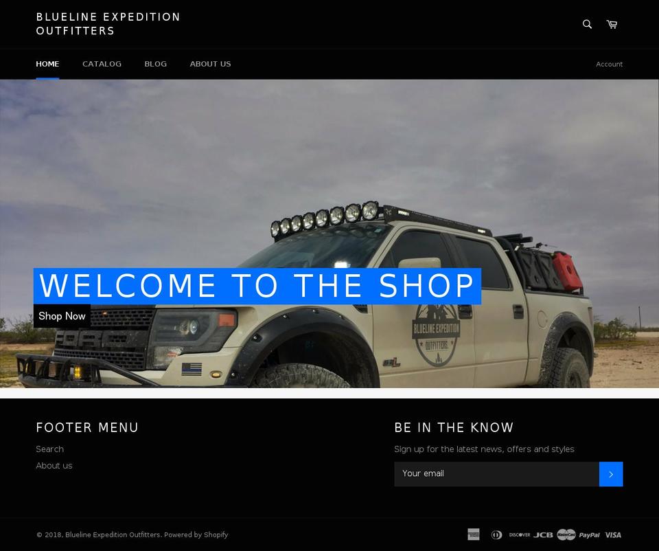 bluelineeo.com shopify website screenshot