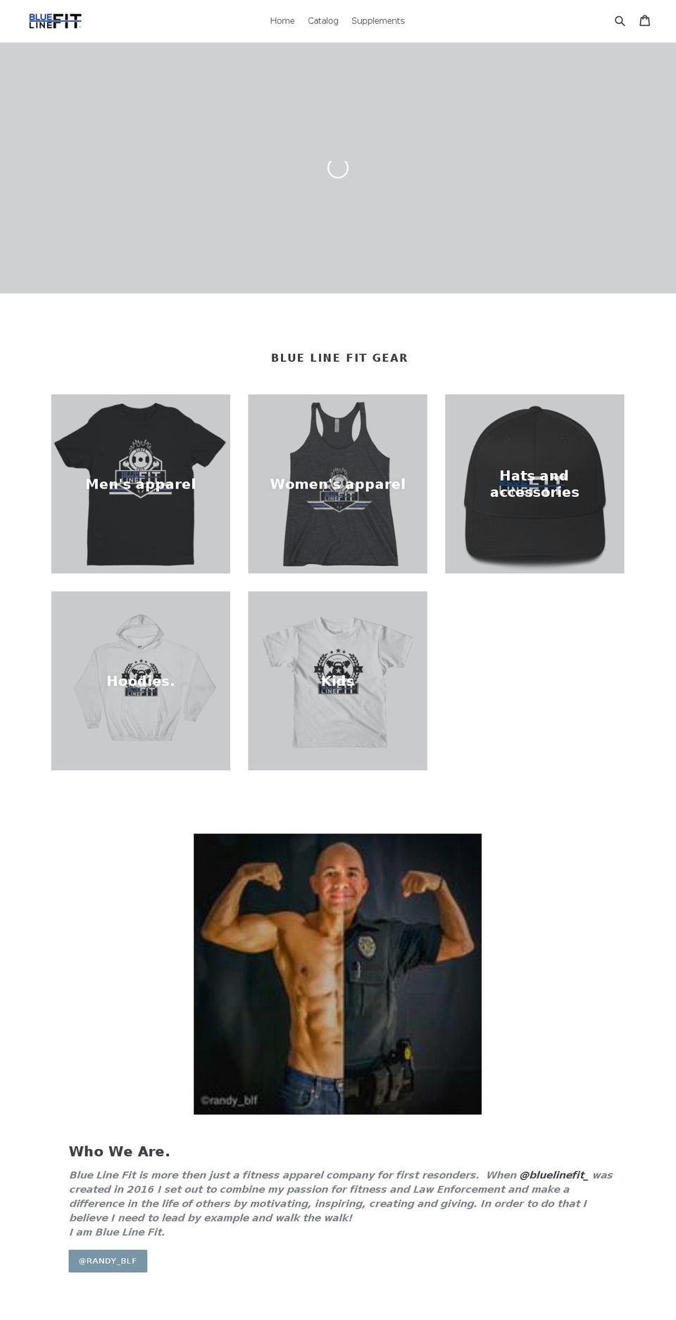 bluelinefit.com — Shopify storefront screenshot