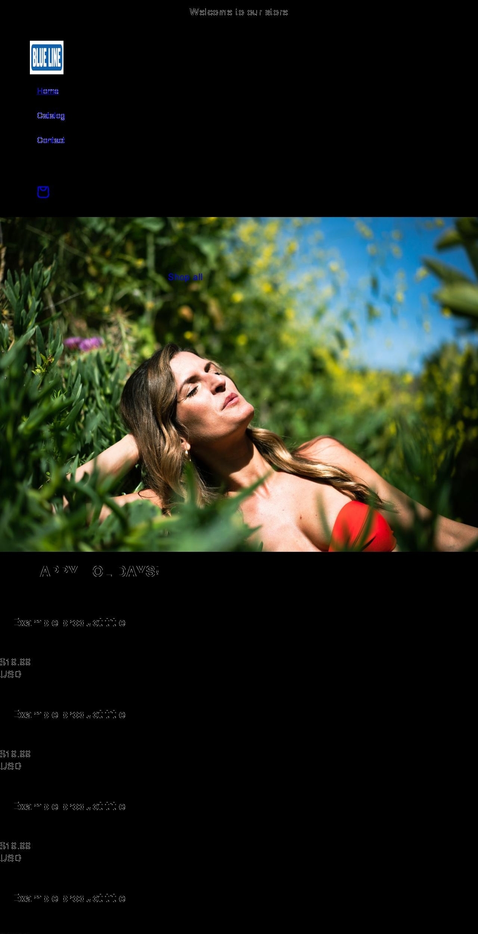 bluelinemusicrecords.com shopify website screenshot