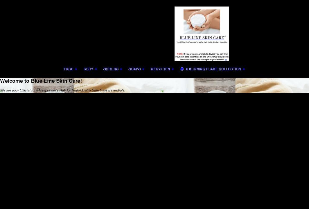 bluelineskincare.com shopify website screenshot
