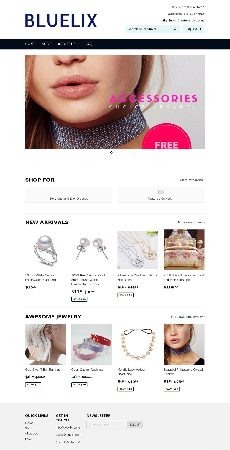 bluelix.com shopify website screenshot