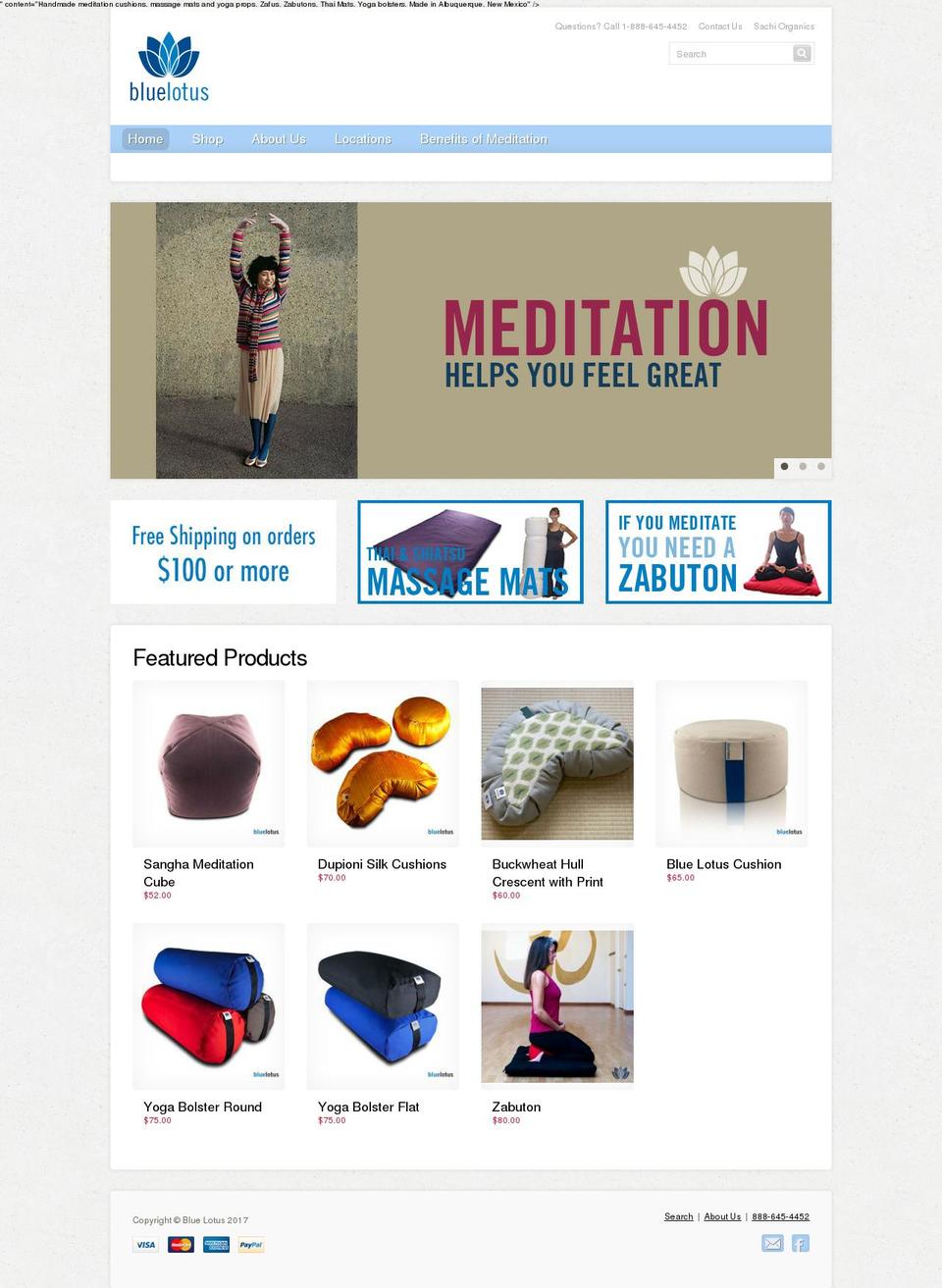 bluelotusyoga.com shopify website screenshot