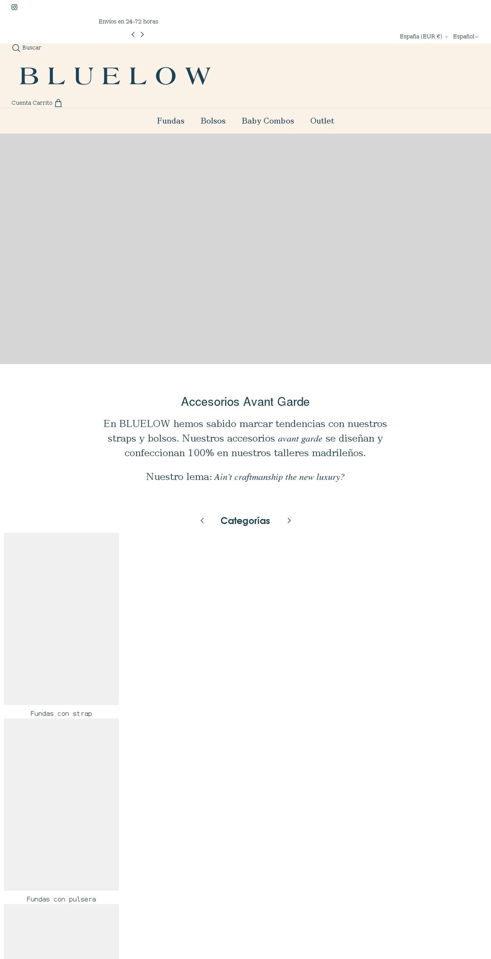 bluelow.es shopify website screenshot