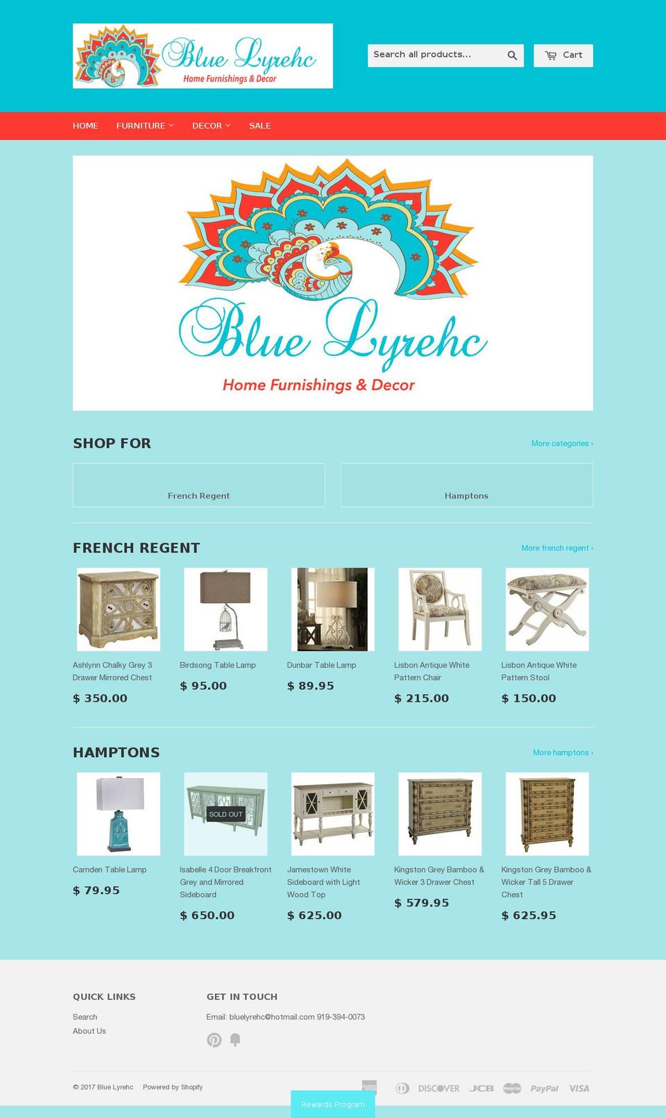 bluelyrehc.com shopify website screenshot