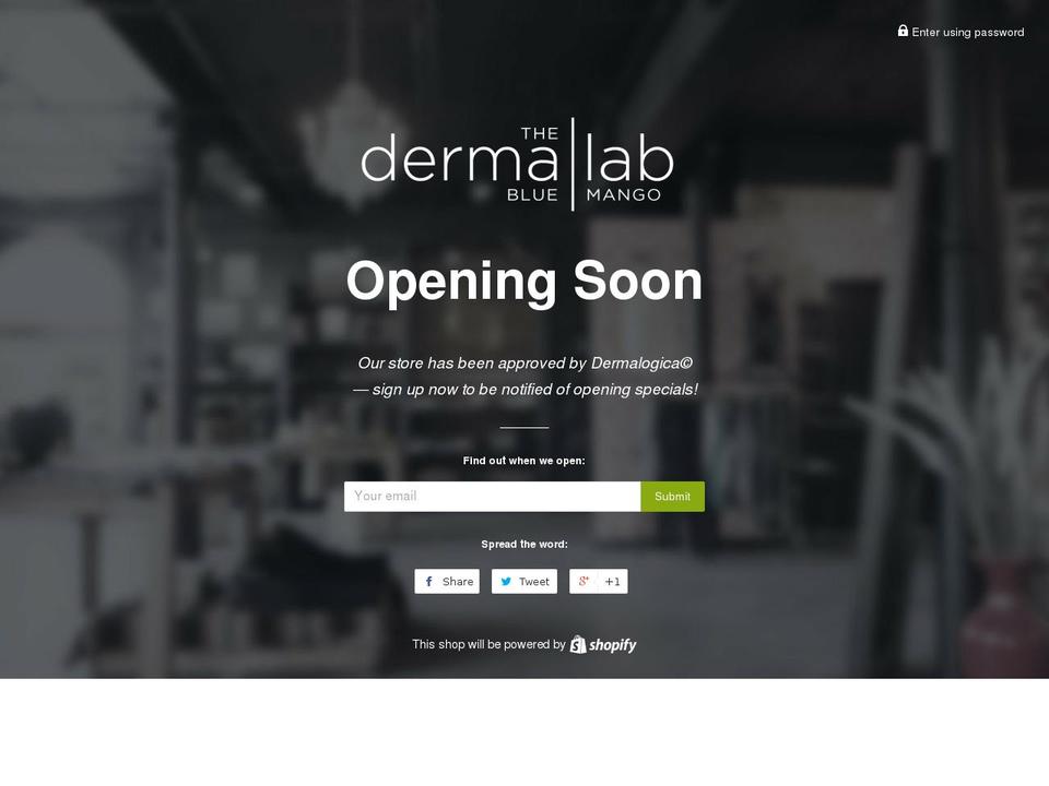 bluemangodermalab.com — Shopify storefront screenshot