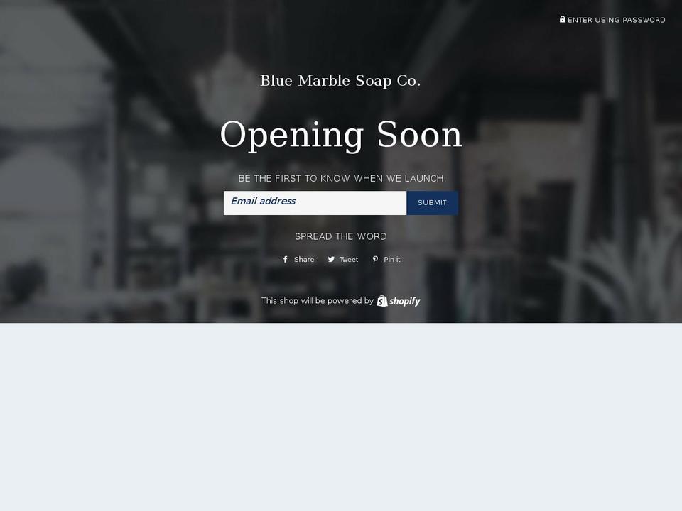 bluemarblesoap.com — Shopify storefront screenshot