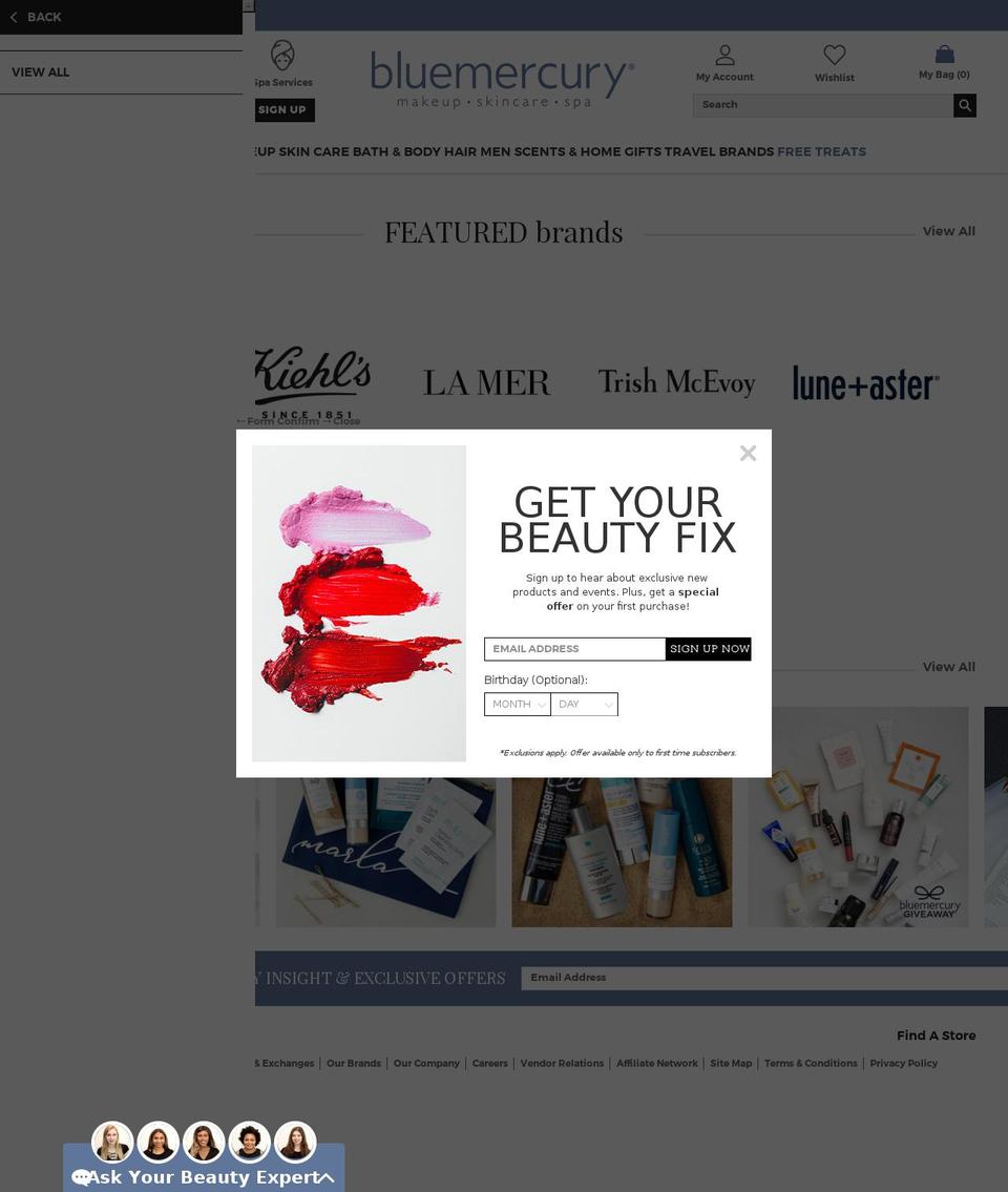 bluemercury2.com — Shopify storefront screenshot