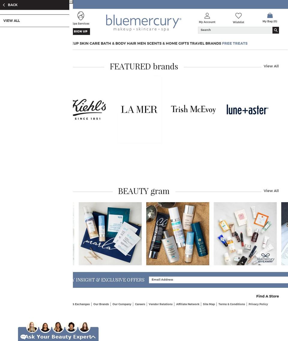 bluemercurybody.com — Shopify storefront screenshot