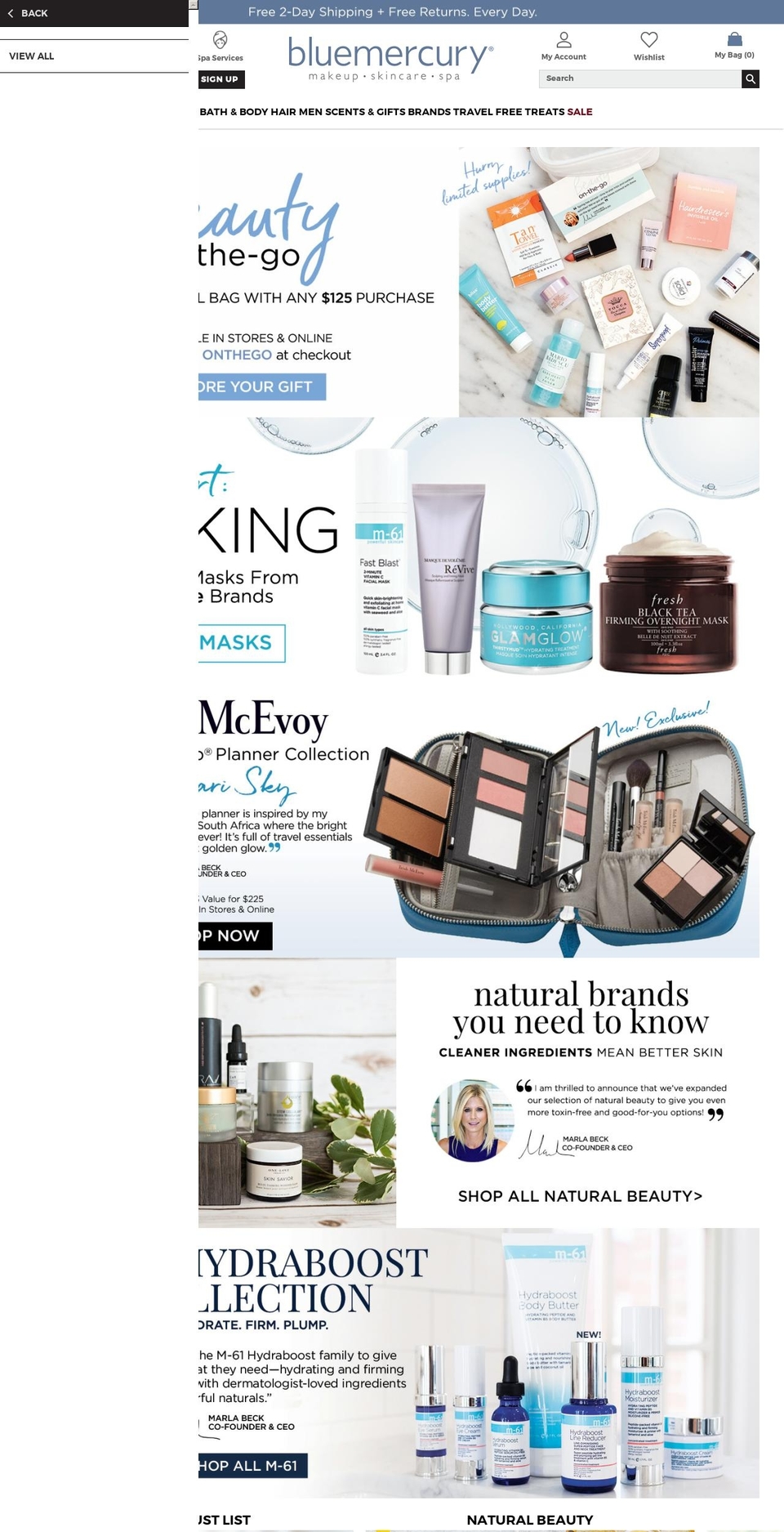 bluemercurycandles.com shopify website screenshot