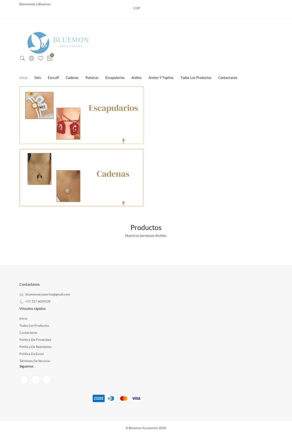 Corano Shopify theme site example bluemonaccesorios.com