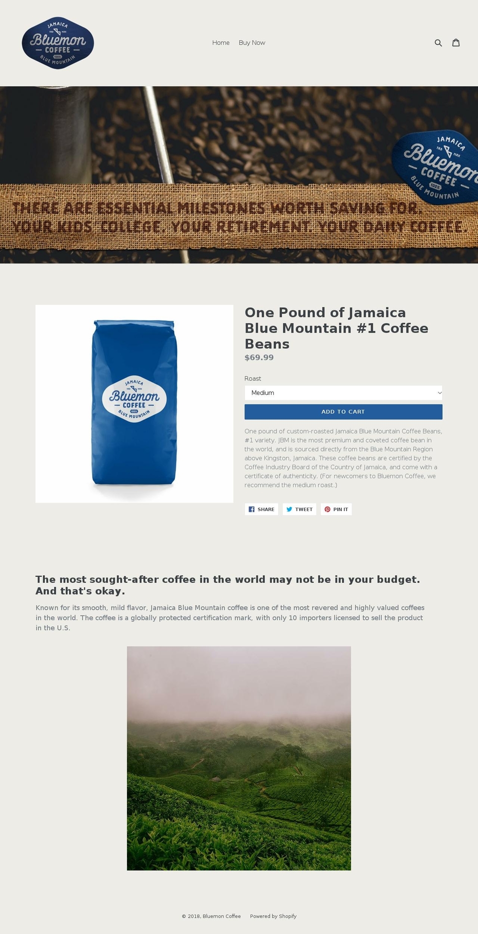 bluemoncoffee.com — Shopify storefront screenshot