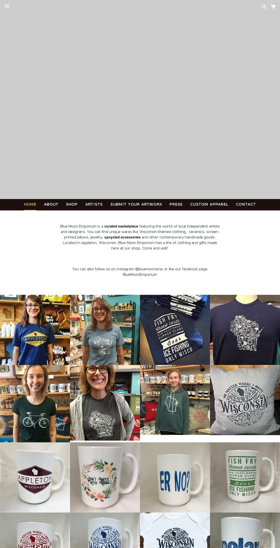 bluemoonemporium.com shopify website screenshot