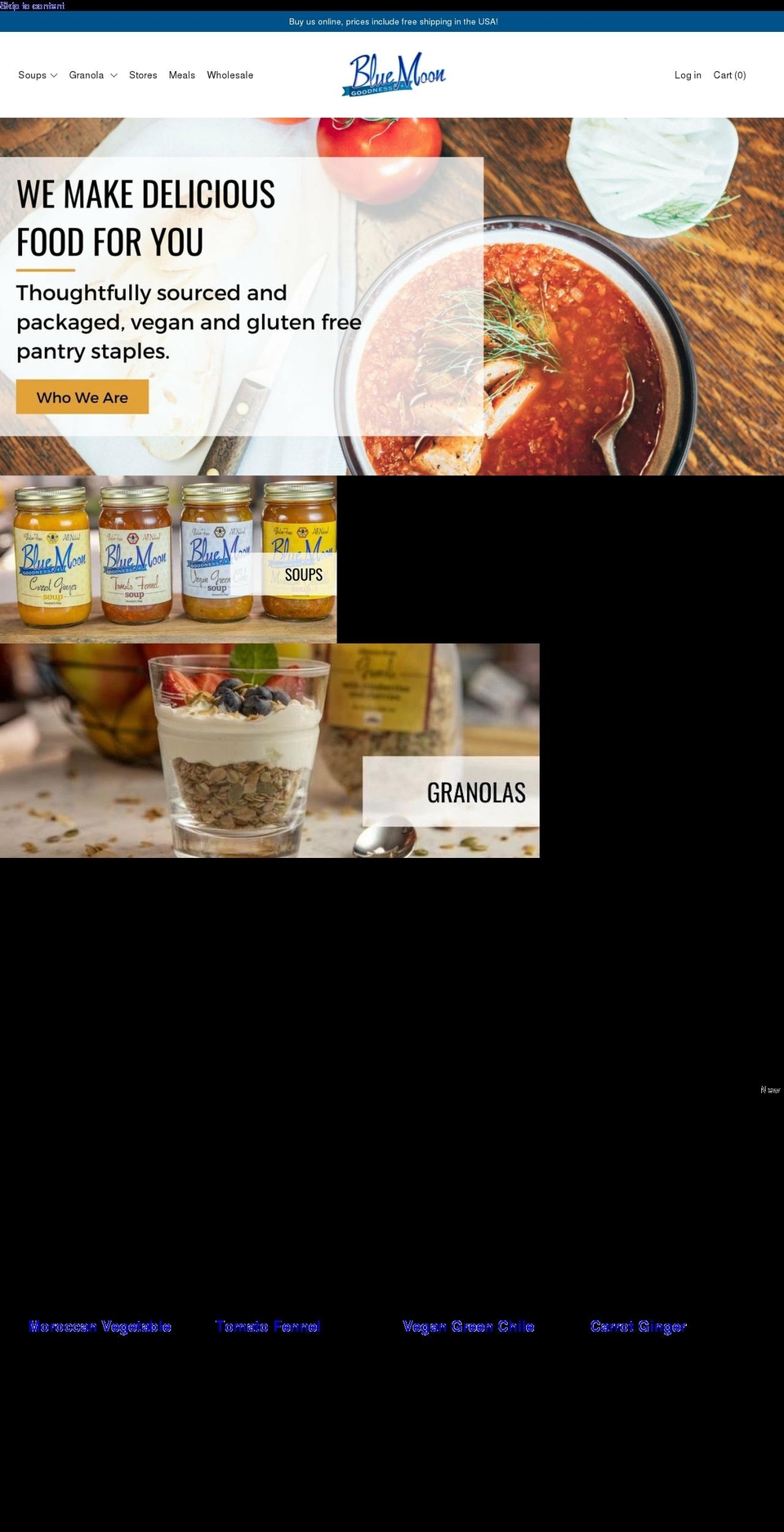bluemoongoodness.com shopify website screenshot