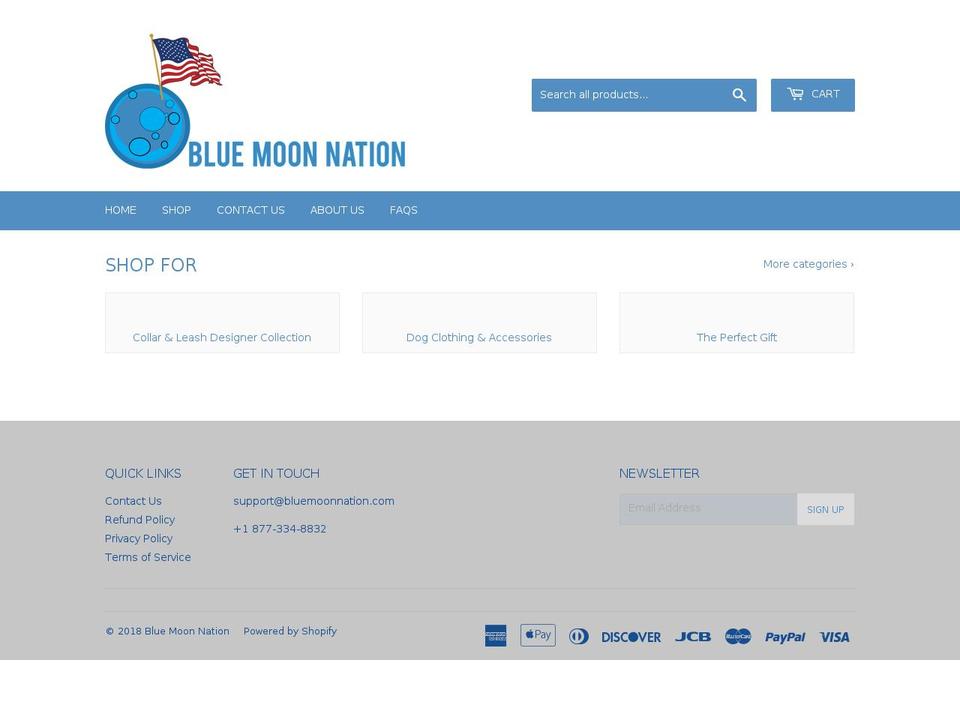 bluemoonnation.com — Shopify storefront screenshot