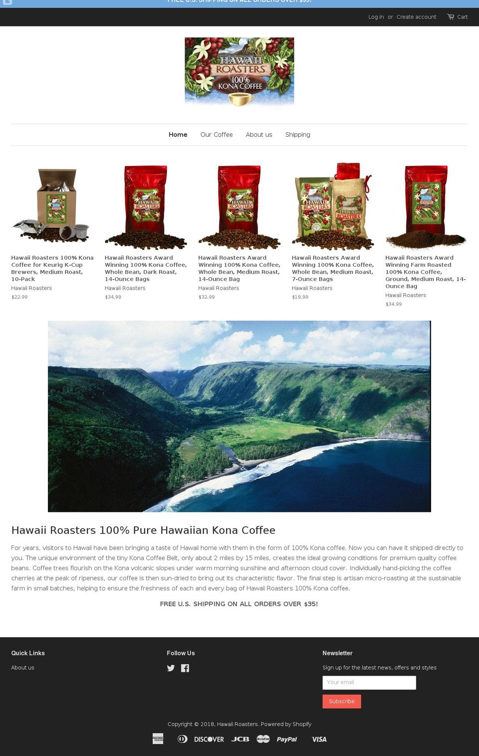 bluemountainkaffee.com — Shopify storefront screenshot